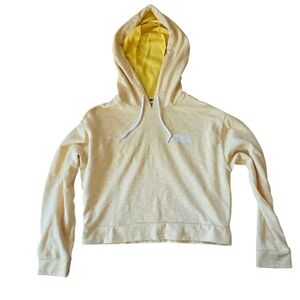 Victoria's Secret PINK cropped yellow hoodie